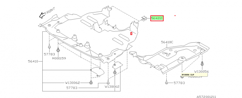 SUBARU AGRAFE CLIP DU CARTER MOTEUR IMPREZA WRX/STI 2001-2007 ET GAUCHE GT 1997-2000
