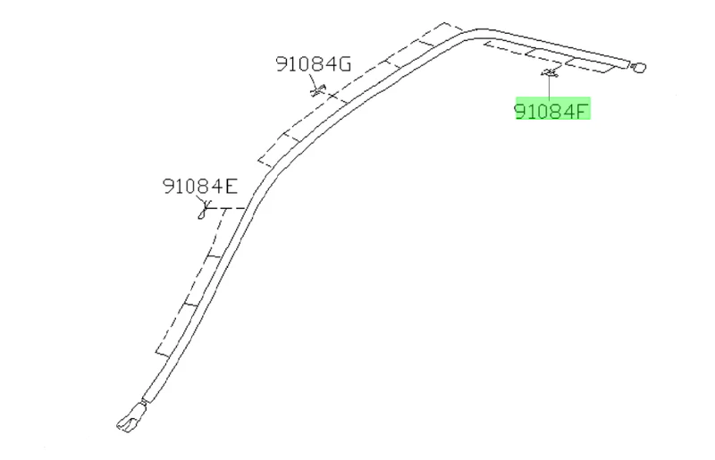 SUBARU Agrafe Jaune De Baguette Toit IMPREZA GT 1993-2000 P1