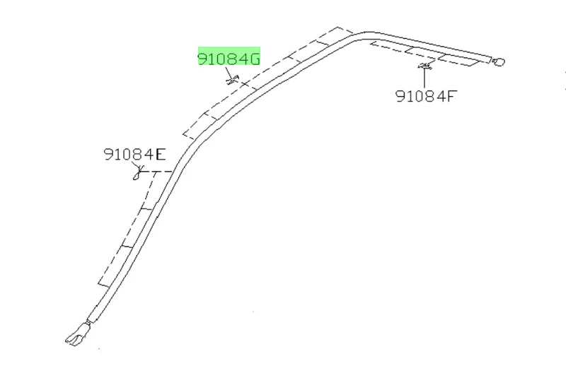 SUBARU Agrafe Noir De Baguette Toit IMPREZA GT 1993-2000 P1
