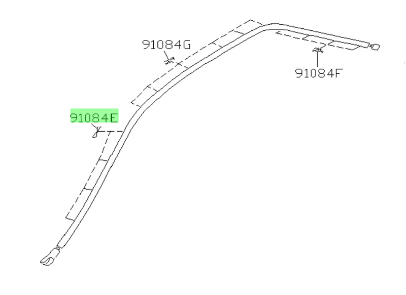 SUBARU Agrafe Noir De Baguette Toit IMPREZA GT 1993-2000 P1