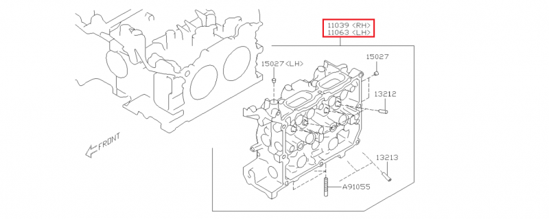 SUBARU Culasse Nue Pour BRZ / TOYOTA GT 86