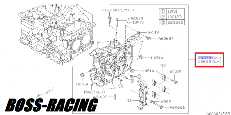 SUBARU Culasse Origine Diesel EE20 2008-2013