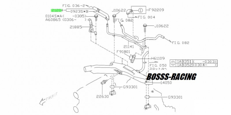 SUBARU DURITE DE REFROIDISSEMENT DU BOITIER PAPILLON IMPREZA WRX ET STI 2001-2005