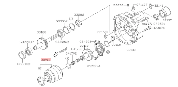 SUBARU Différentiel Central Electrique Pour Boîte 6 Vitesses STI 2006-2013