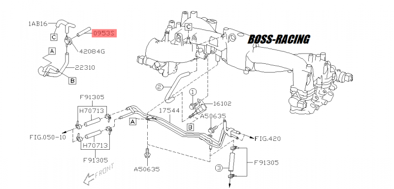 SUBARU Durite Sortie Valve-Purge De Mise à l'Air Rails Essence WRX 2001-2007 et STI 2001-2014