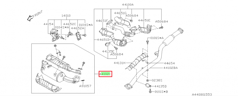 SUBARU Filtres à particules FAP Échappement 2,0L DIESEL EE20Z