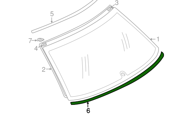 SUBARU Garniture Moulure Bas De Vitre Arrière GT 1993-2000 Et P1