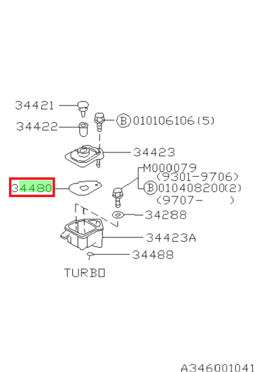 SUBARU Joint Carter Bocal Huile Direction Assistée IMPREZA GT 1997-2000