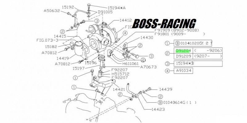 SUBARU Joint Cuivre Vis Huile Turbo GT WRX STI