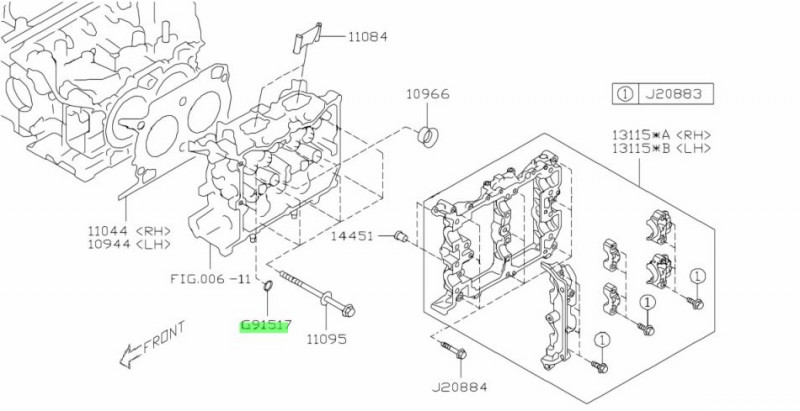 SUBARU Joint Torique De Culasse Origine Pour Les BRZ Et GT 86 2013-2019