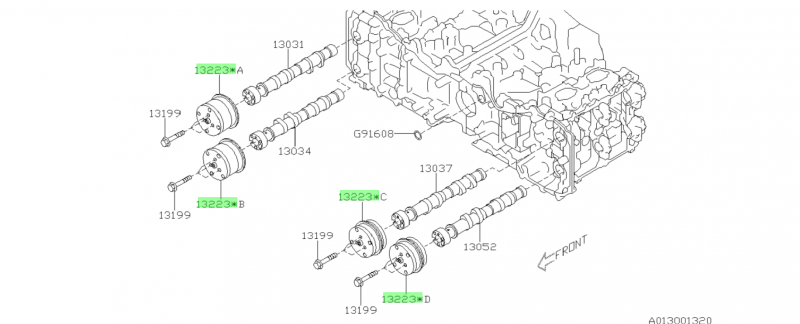 SUBARU POULIE ARBRE A CAMES AUTHENTIQUE POUR BRZ ET TOYOTA GT86 2013-2016