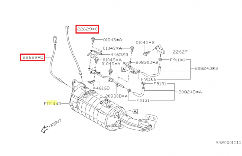 SUBARU Sonde Température Échappement du FAP EE20 IMPREZA FORESTER LEGACY XV EE20