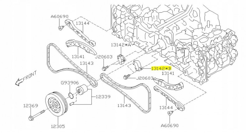 SUBARU Tendeur De Chaîne De Distribution Gauche Pour Les BRZ et GT86 2013-2019