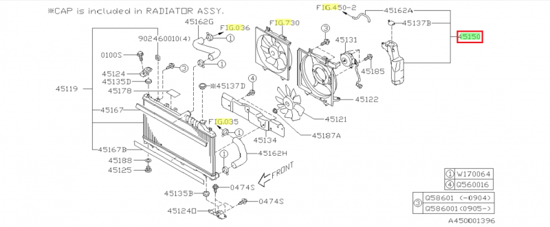 SUBARU Vase Expansion Du Radiateur Eau WRX ET STI 2008-2014