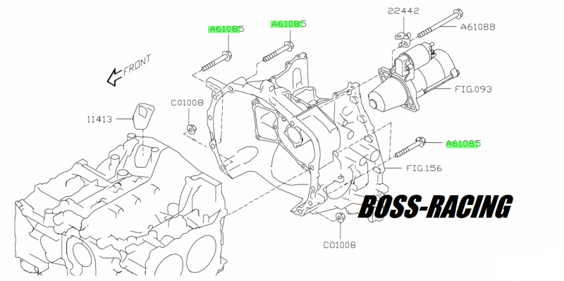 SUBARU Vis De Boîte Vitesses IMPREZA WRX 02/2009-2010 STI 2010-2014
