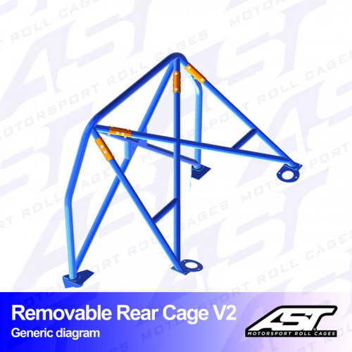 AST Rollcages V2 Demi-Arceau à Boulonner Démontable pour Subaru Impreza GC 1993-2000