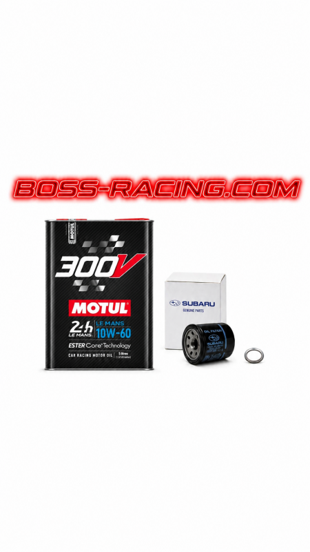 MOTUL 300V LE MANS 10W60 Huile Moteur Pack Vidange 5L et Filtre Huile et Joint SUBARU IMPREZA GT WRX STI