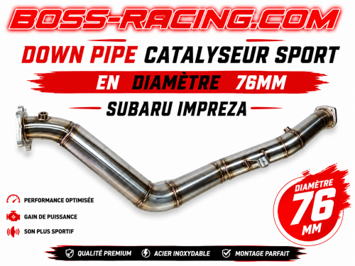 Down Pipe Bellmouth En 76mm Avec Double Support De Sonde Pour SUBARU IMPREZA