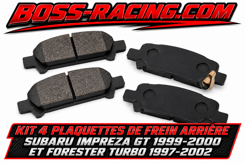 Kit 4 Plaquettes De Frein Arrière SUBARU IMPREZA GT 1999-2000 Et Forester Turbo 1997-2002