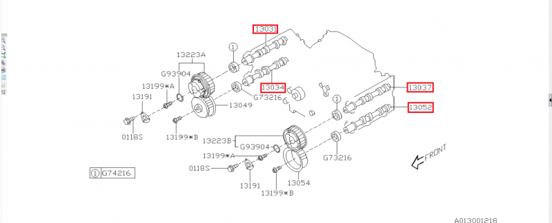 SUBARU Authentique Arbre à Cames EJ257 SUBARU IMPREZA WRX 2006-2010 et STI 2006-2007