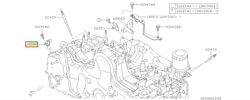 SUBARU Authentique Capteur Arbre à Came IMPREZA DIESEL 2.0D EE20 2008-2012