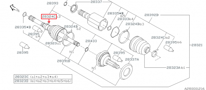 SUBARU Authentique Collier De Soufflet de Cardan Avant Côté Roue Des IMPREZA WRX 2001-2011 Legacy / Outback 1997+ Forester 1997-2013 XV
