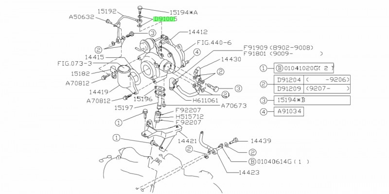 SUBARU Authentique Joint Cuivre Vis Huile Turbo GT 93-00 WRX STI 01-05 et 08-14