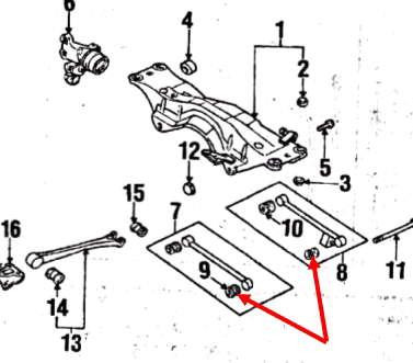 Silent Bloc De Tirant Latéral Arrière Des SUBARU IMPREZA GT 1993-2000 WRX 2001-2007 Forester 1999-2002