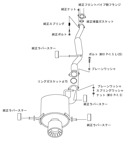 HKS SUPER TURBO MUFFLER Cat-Back Ligne Échappement SUBARU IMPREZA WRX et STI 2001-2007