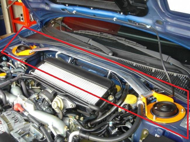 SUMMIT Barre Anti Rapprochement Supérieur Avant SUBARU IMPREZA WRX Et STI 2001-2007